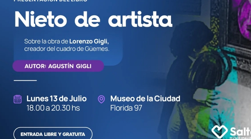 Presentarán el libro «Nieto de artista» en el Museo de la Ciudad