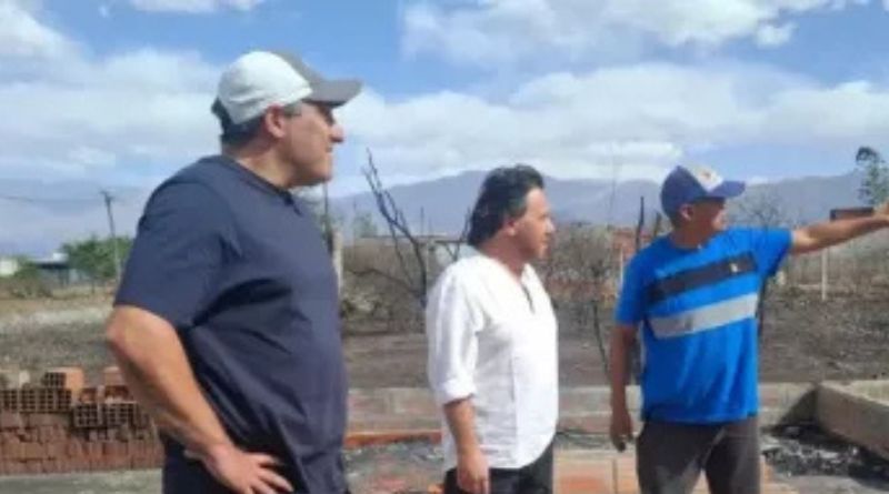 Sáenz verificó la asistencia integral de la Provincia a las familias afectadas por los incendios en barrio El Refugio